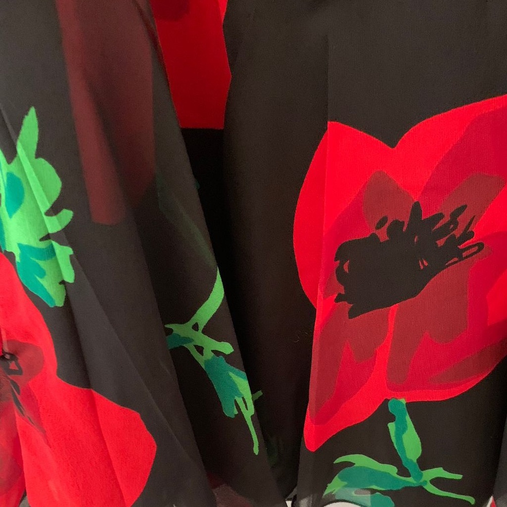 Moschino black & poppies dress